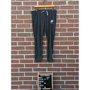 NIKE JUST DO IT Girl’s Heathered Gray Activewear Pants Size L Pockets Drawstring